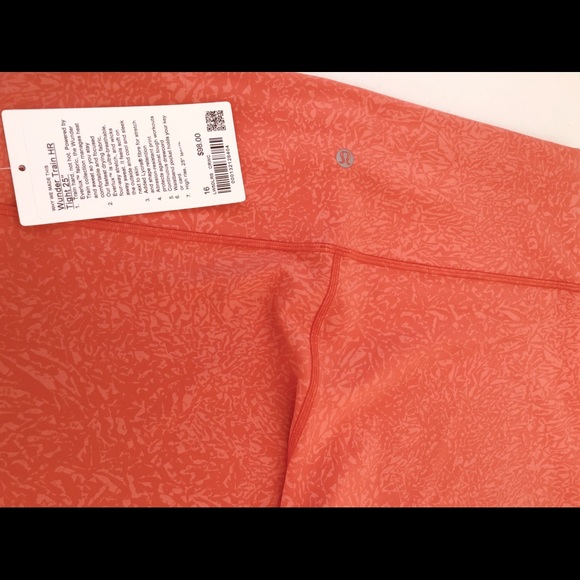 NEW Lululemon Wunder Train HR Tight 25” CRWC Coral - Picture 4 of 10